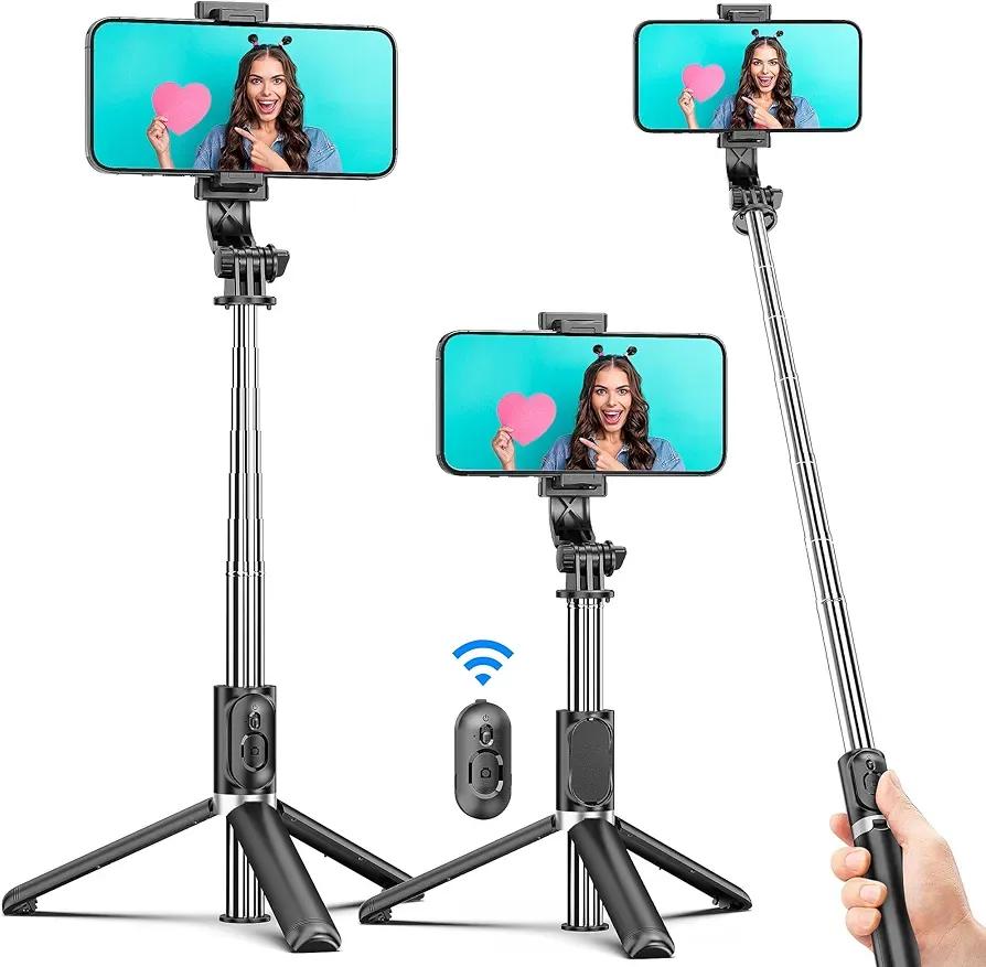 Selfie Stick With LED Light & Bluetooth button 