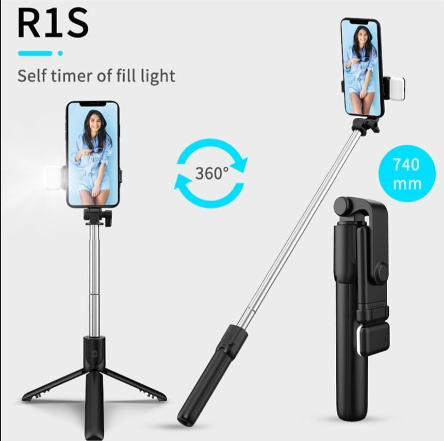 Selfie Stick With LED Light & Bluetooth button 