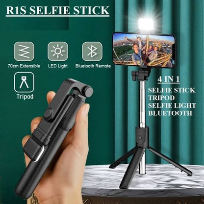 Selfie Stick With LED Light & Bluetooth button  ‎